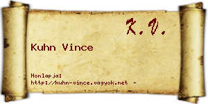 Kuhn Vince névjegykártya