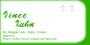 vince kuhn business card